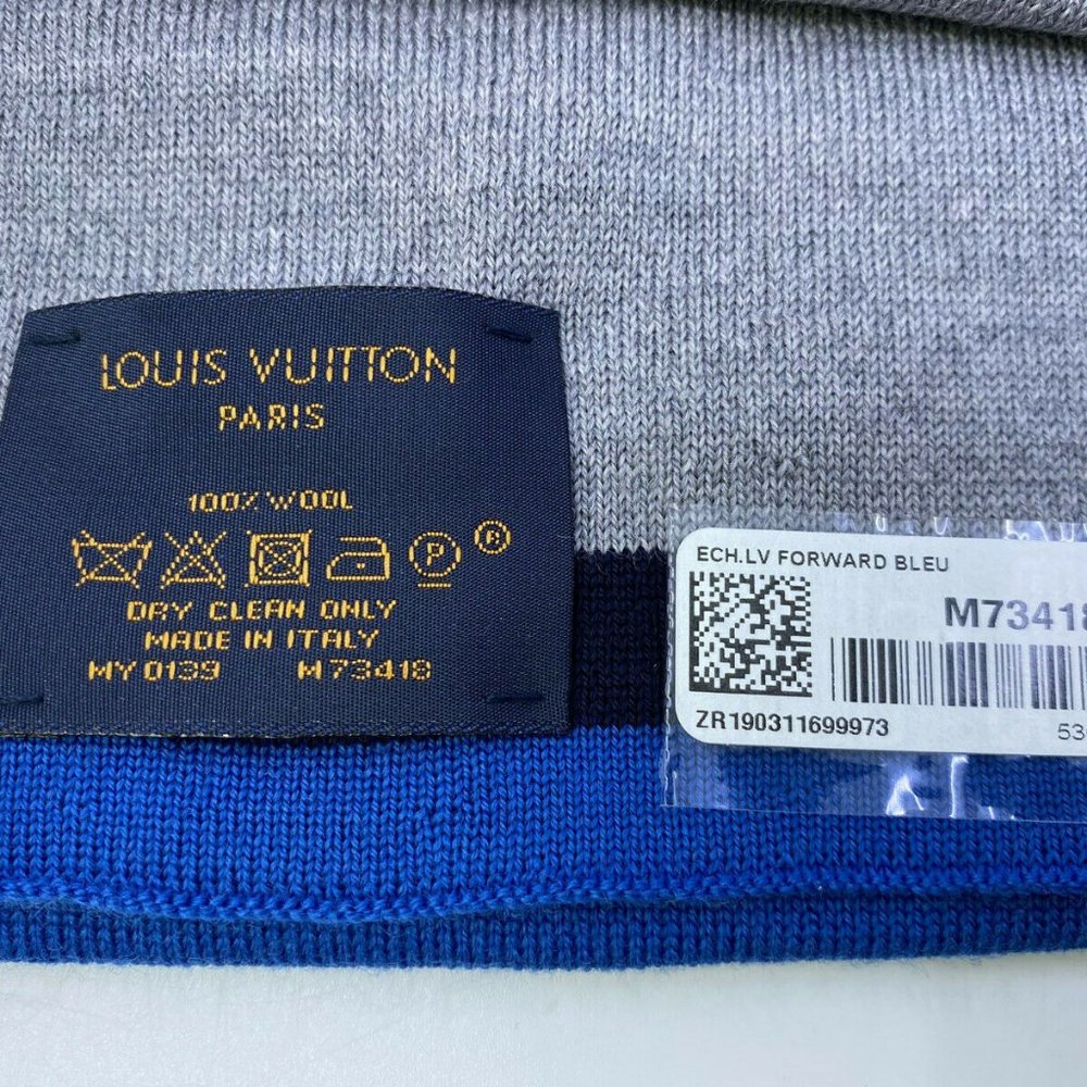 New Authentic Louis Vuitton 100% Wool LV Forward Scarf M73418 - Picture 8 of 12